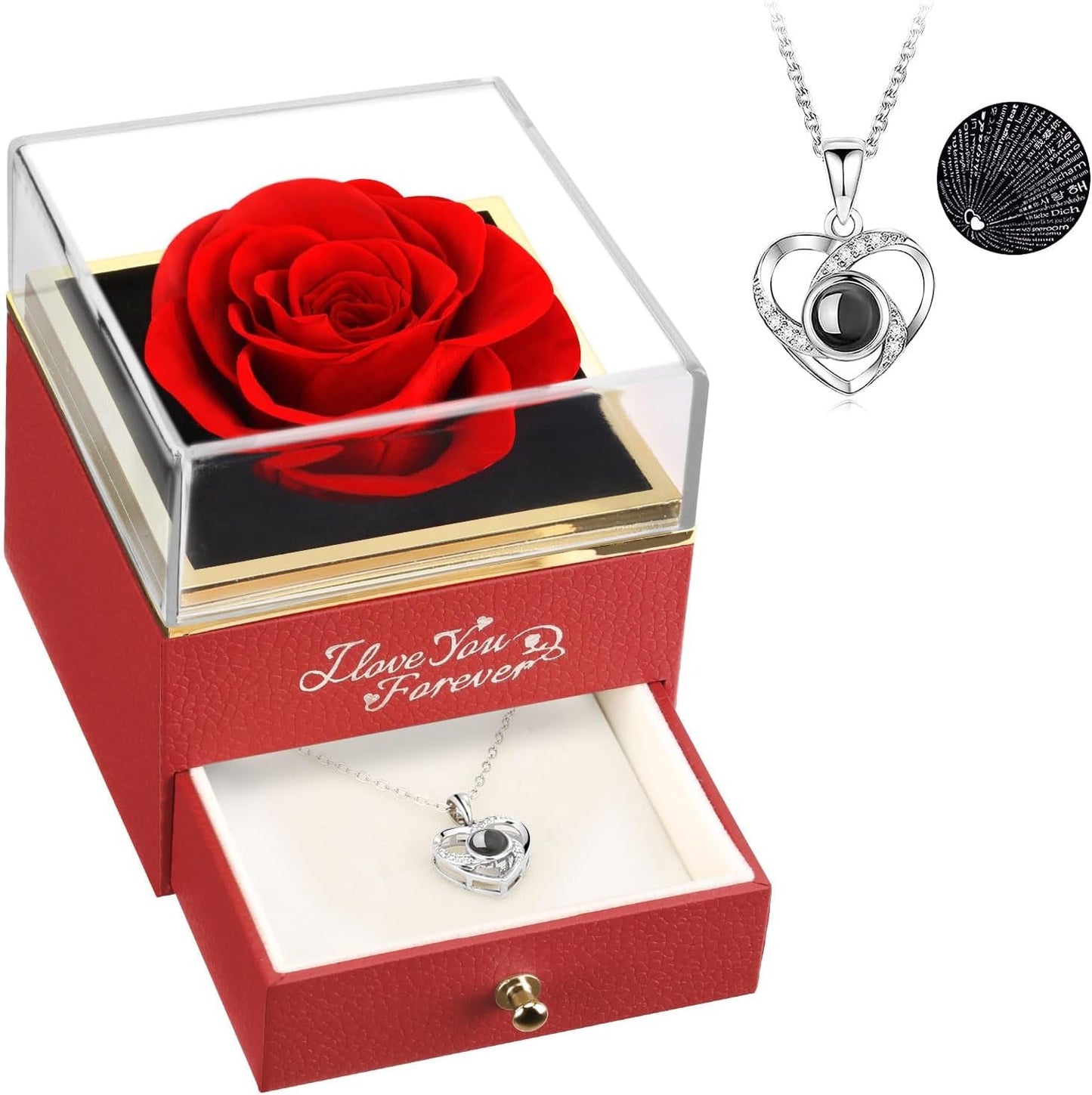 " Necklace - Forever Rose Gift