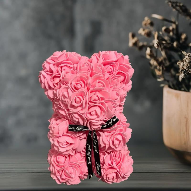 Rose Bear Artificial Foam Rose Flower Teddy Bear - Valentine'