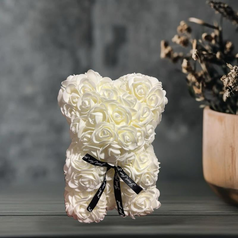 Rose Bear Artificial Foam Rose Flower Teddy Bear - Valentine'