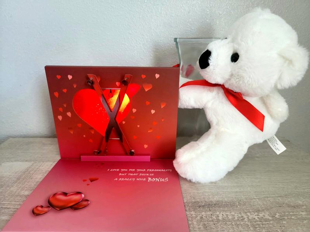 Happy Birthday Card, Gift for Valentines Day and Anniversaries, Premium Handmade X-Cross Card with Music, Funny Card