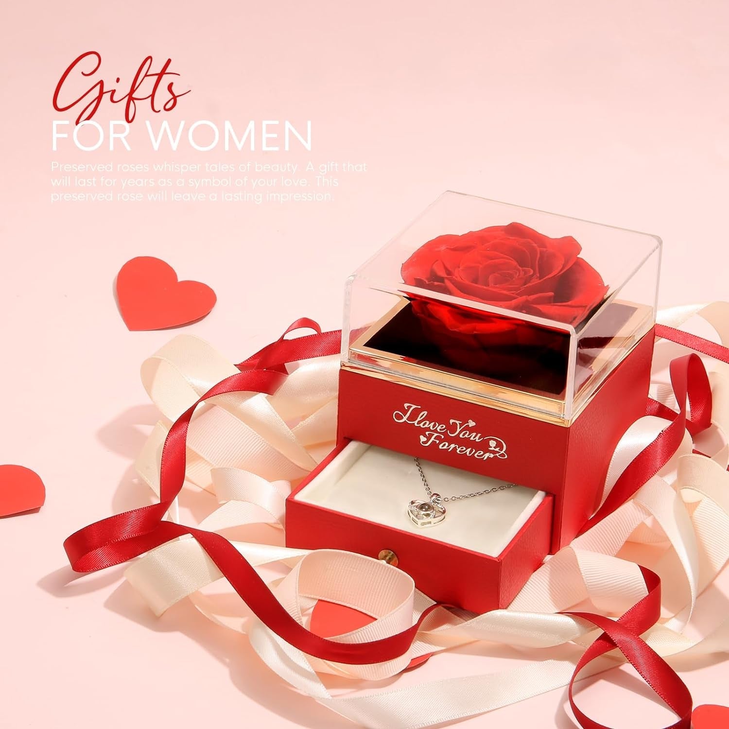 " Necklace - Forever Rose Gift