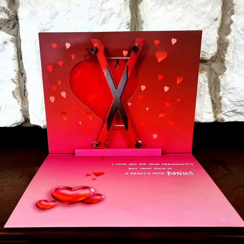 Happy Birthday Card, Gift for Valentines Day and Anniversaries, Premium Handmade X-Cross Card with Music, Funny Card