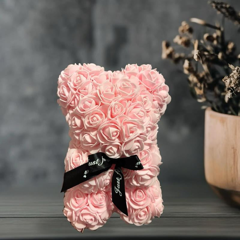 Rose Bear Artificial Foam Rose Flower Teddy Bear - Valentine'